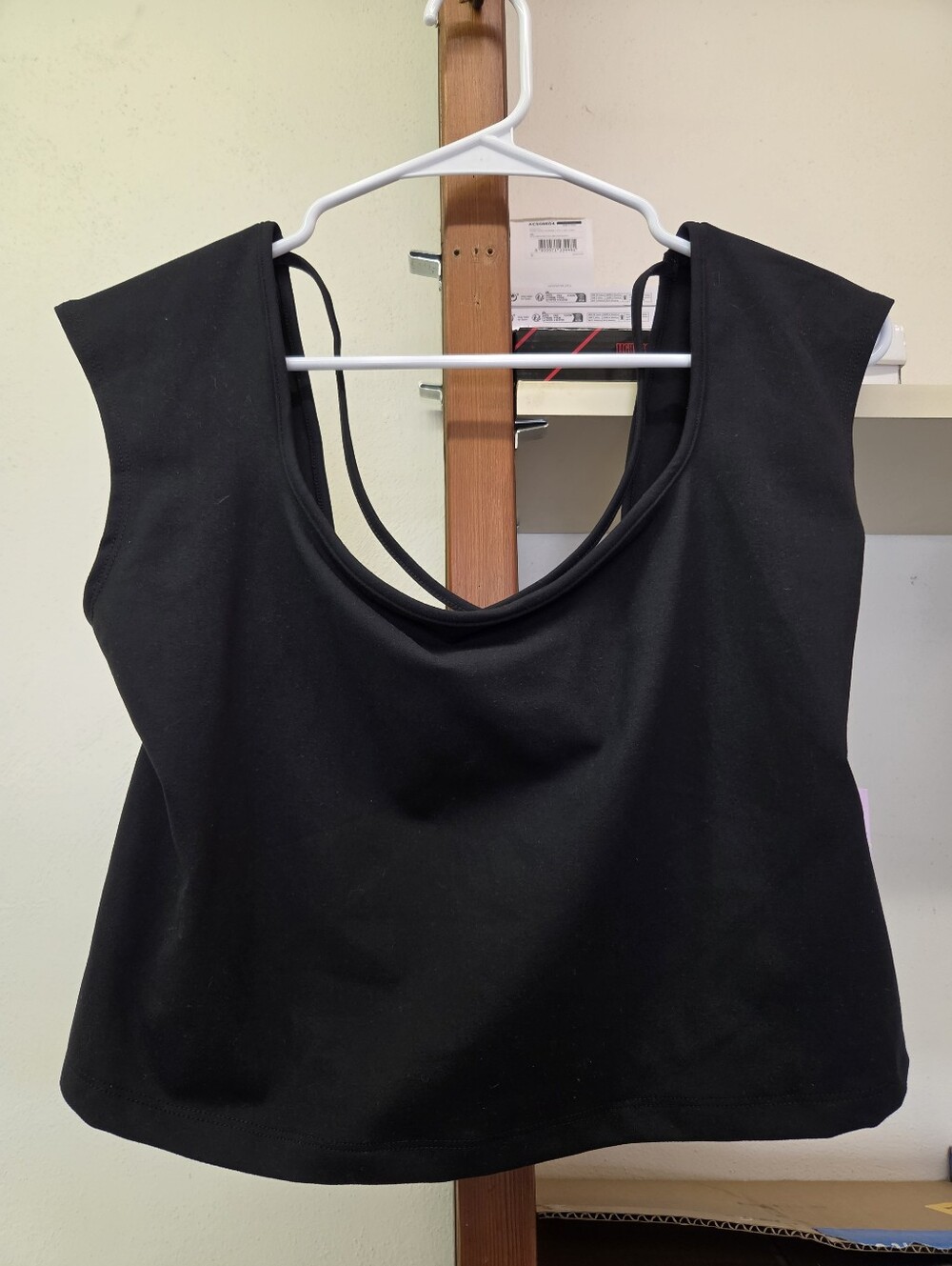 wild fable Black Scoop Neck Crop Tank